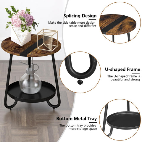 MOFAIN 2 Tier Table suitable for indoor and covered outdoor spaces