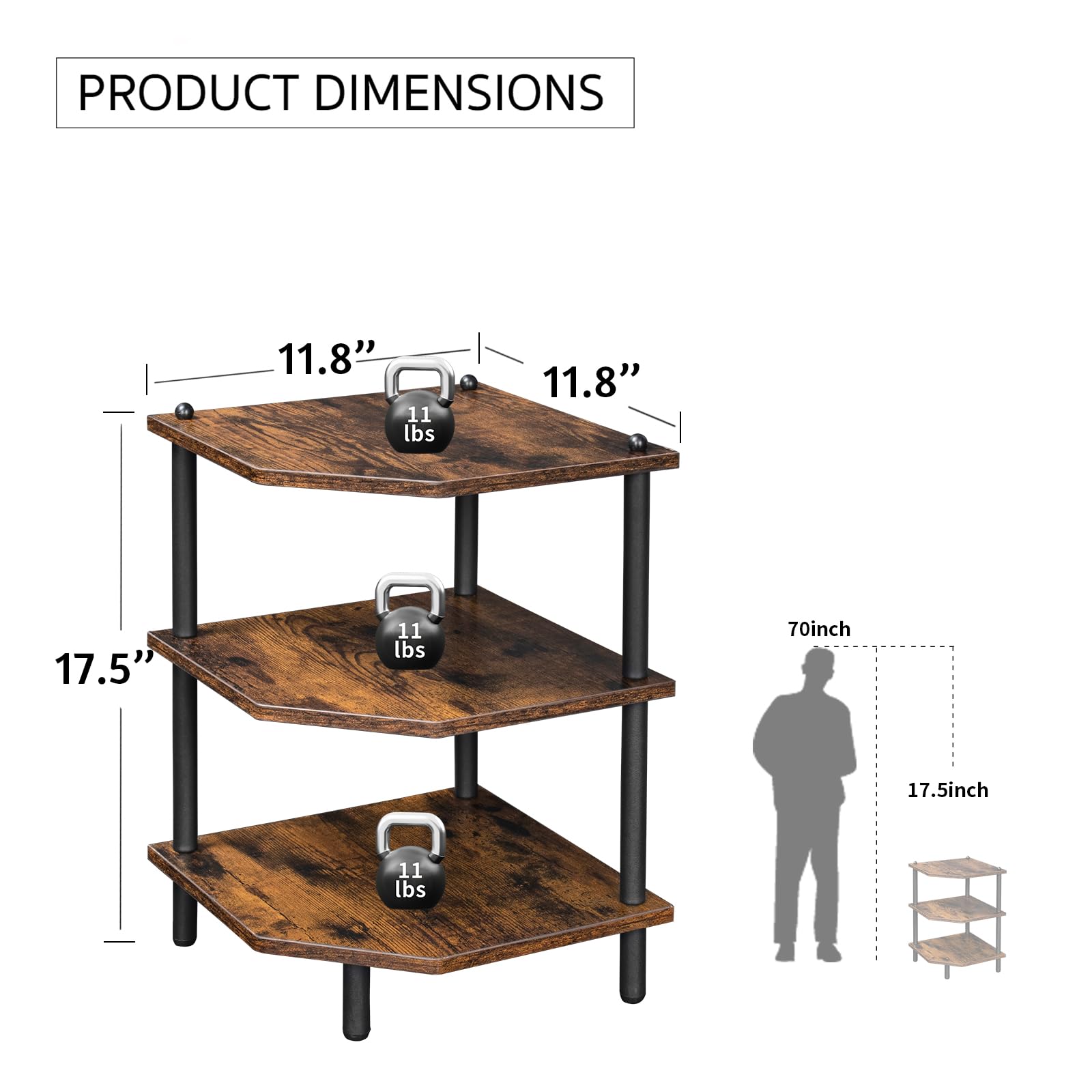 MOFAIN durable engineered wood and metal frame provides sturdy support