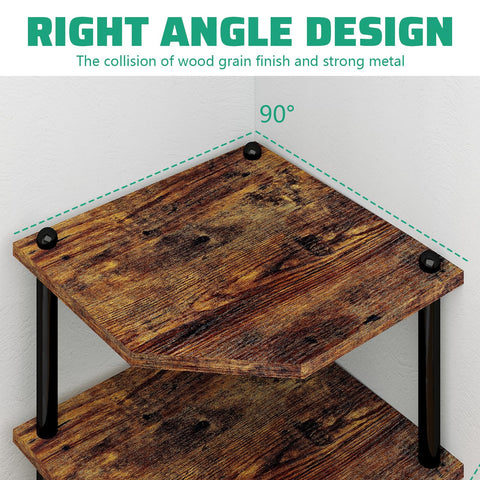 MOFAIN elegant rustic finish blends wood grain with black metal accents