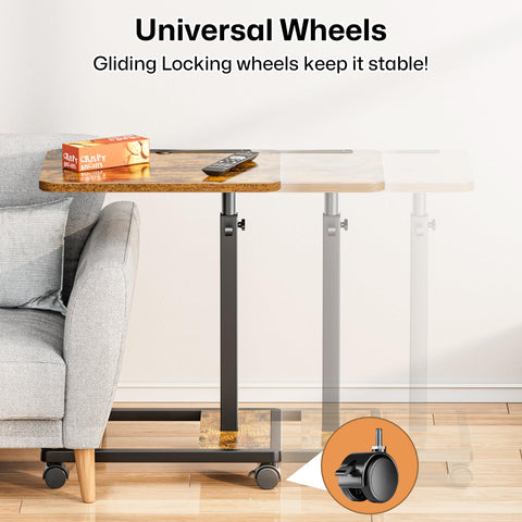 MOFAIN height-adjustable table elevates to fit seating, enhancing comfort.