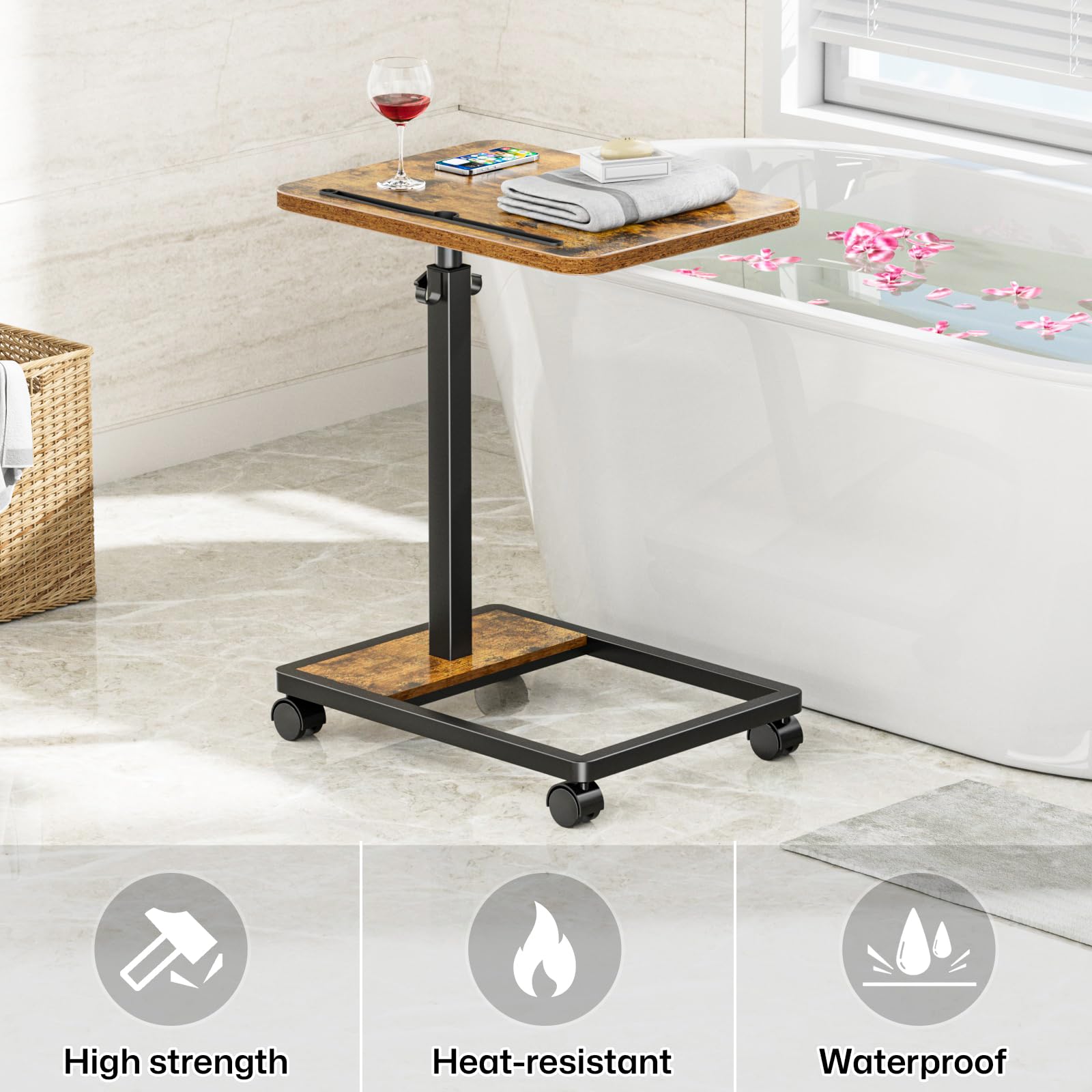 MOFAIN portable couch table ideal for dorms and apartments, saves space.