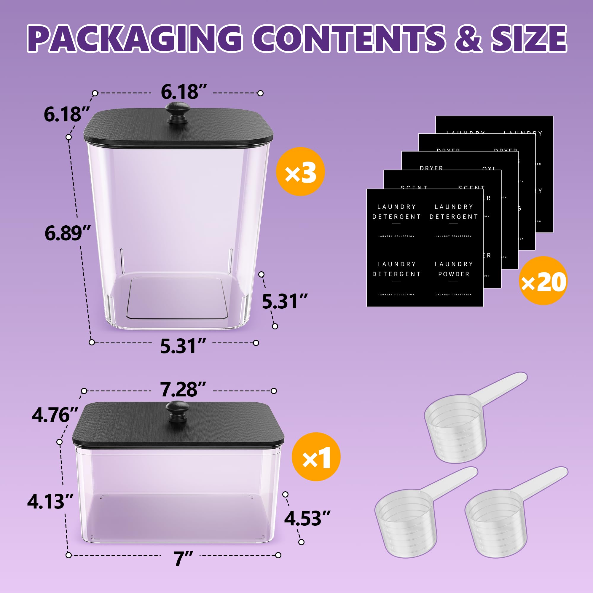 Moforoco second clear container showing contents at a glance, tidy organization.