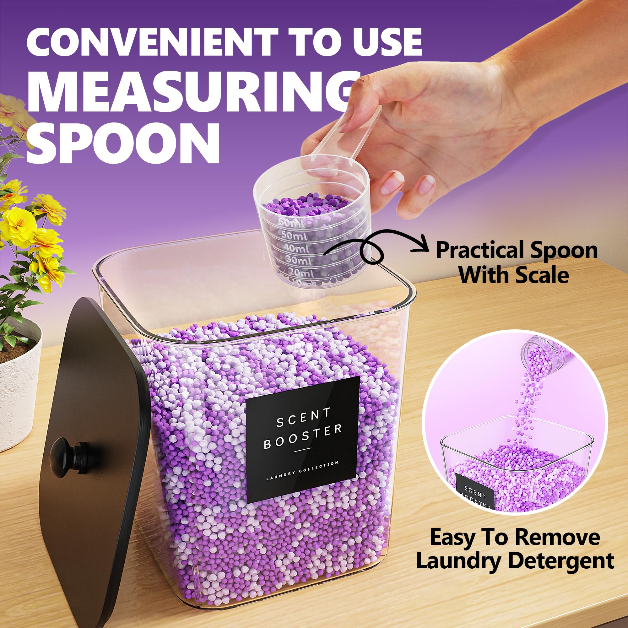 Moforoco three-piece container set neatly arranged in a modern laundry space.