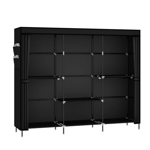 MOGELAFOO 83-inch closet wardrobe with breathable dust cover protects clothes.