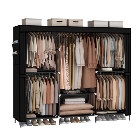 MOGELAFOO 83-inch closet wardrobe front view for organized bedroom storage.