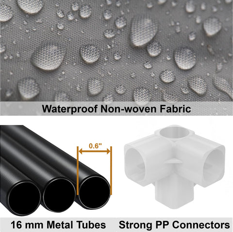 MOGELAFOO non-woven fabric cover provides breathable protection for garments.