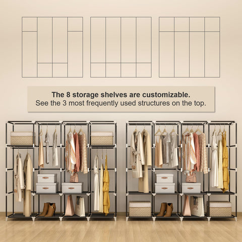 MOGELAFOO closet being assembled with simple instructions