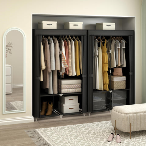 MOGELAFOO wardrobe open-door option enables quick outfit access.