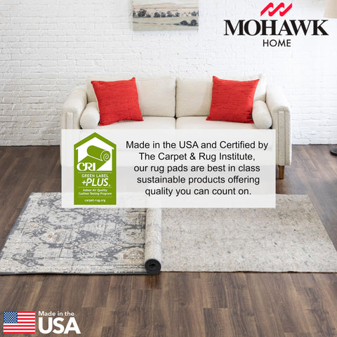 Easy to trim with scissors for a precise rug fit.
