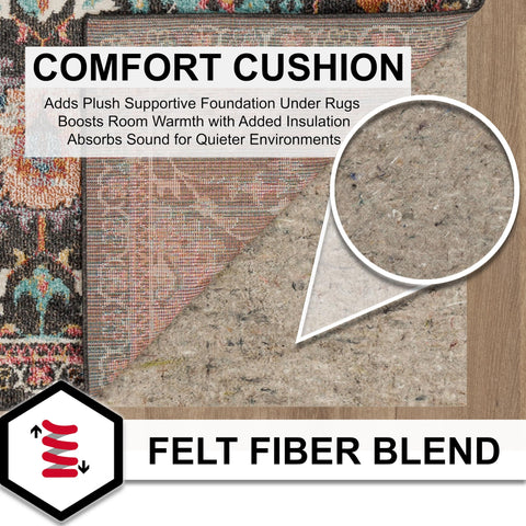 Mohawk Home felt rug pad 9x12 protects hardwood floors from scratches and dents.