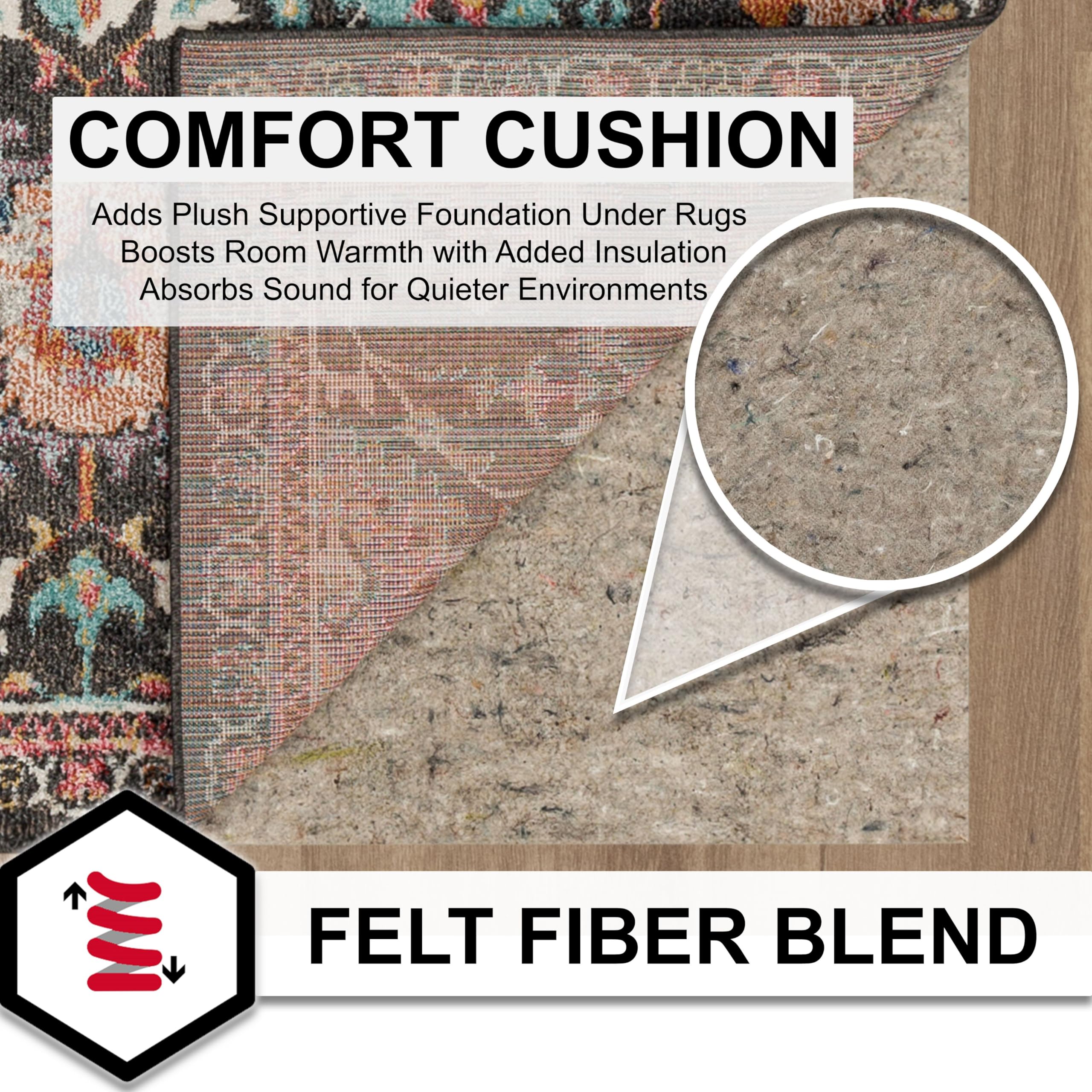 Mohawk Home dual-surface pad glides for versatile rug placement across rooms.