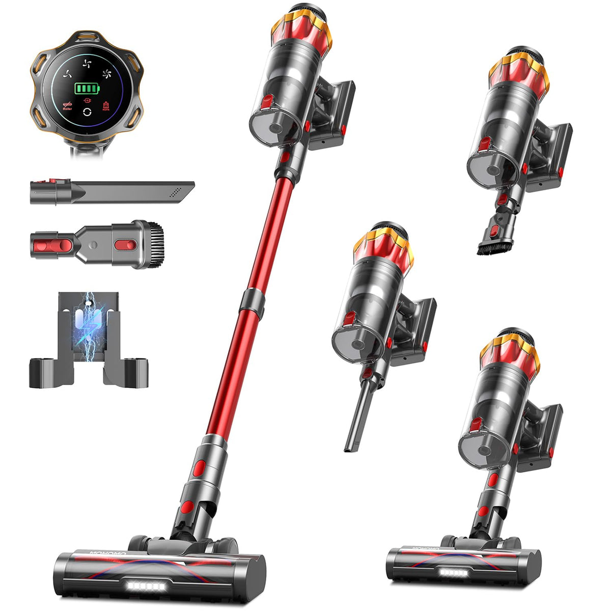 Mohomo cordless vacuum front view for quick, powerful floor cleaning.