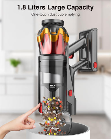 Mohomo cordless vacuum replaceable battery supports longer cleaning sessions.