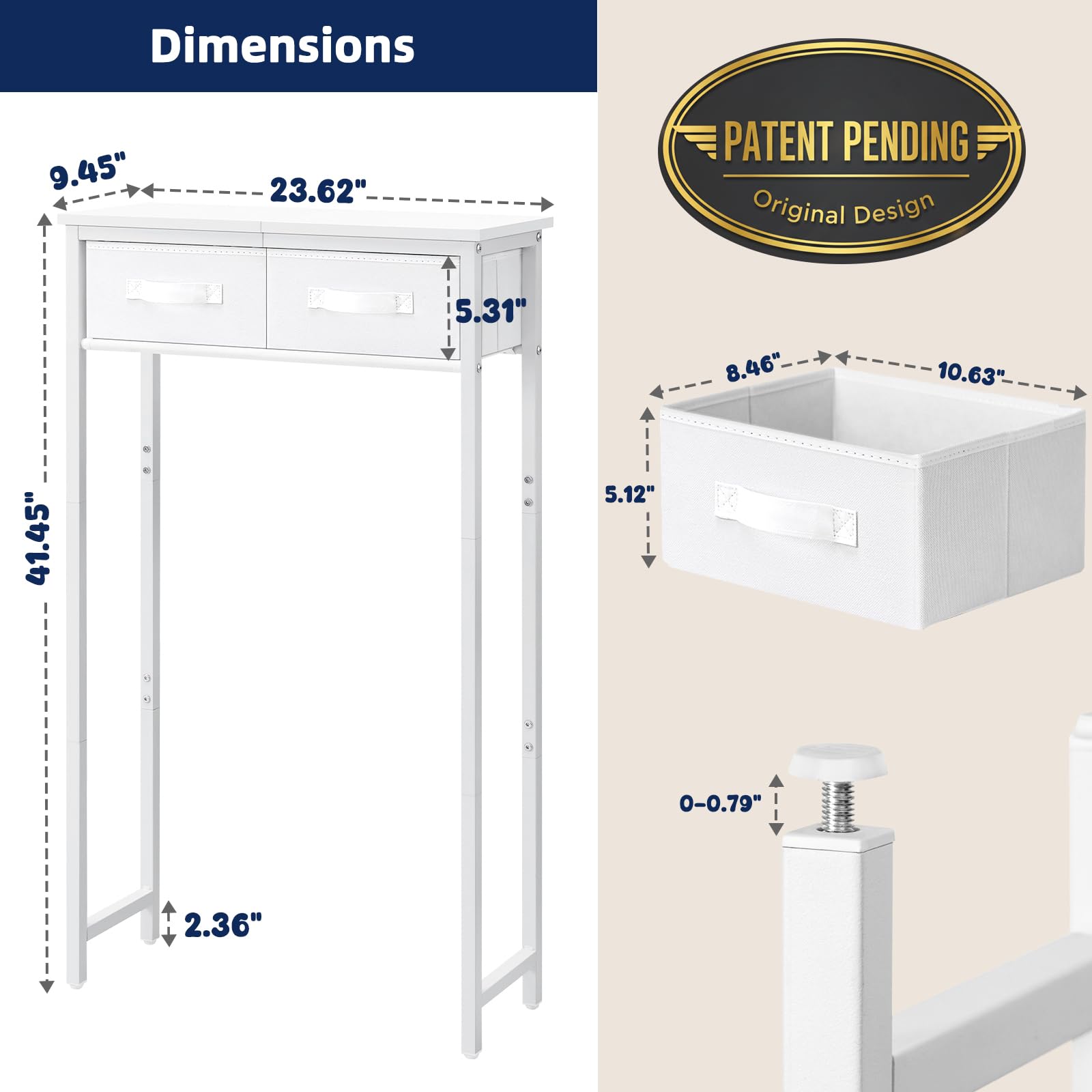 MOHOPE over-the-toilet storage side view highlights vertical space optimization