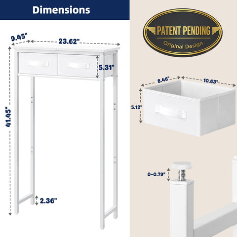 MOHOPE over-the-toilet storage side view highlights vertical space optimization