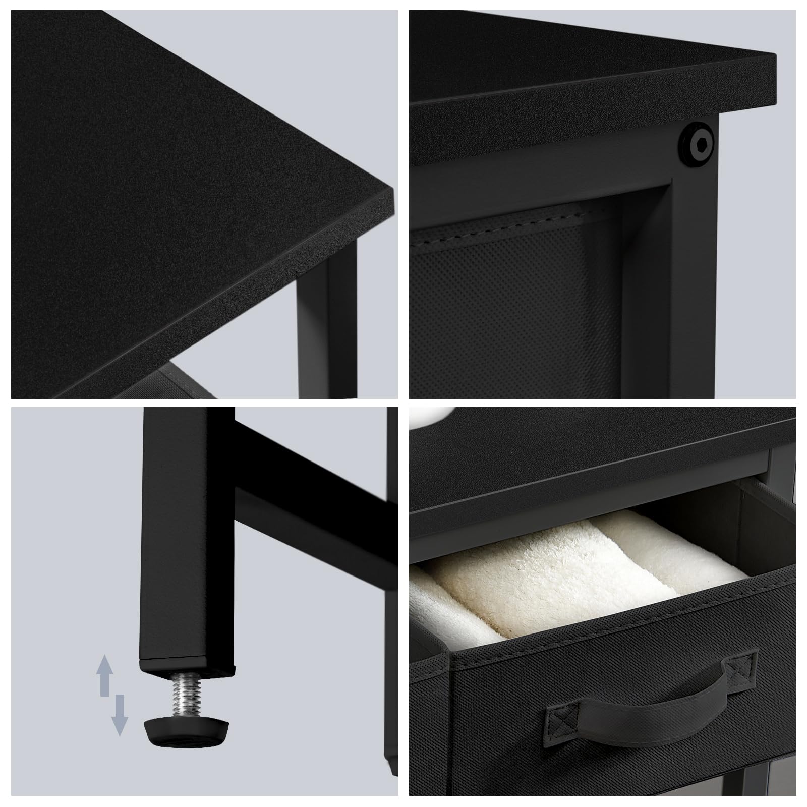 MOHOPE adjustable feet and anti-tip keep the unit stable on uneven floors.