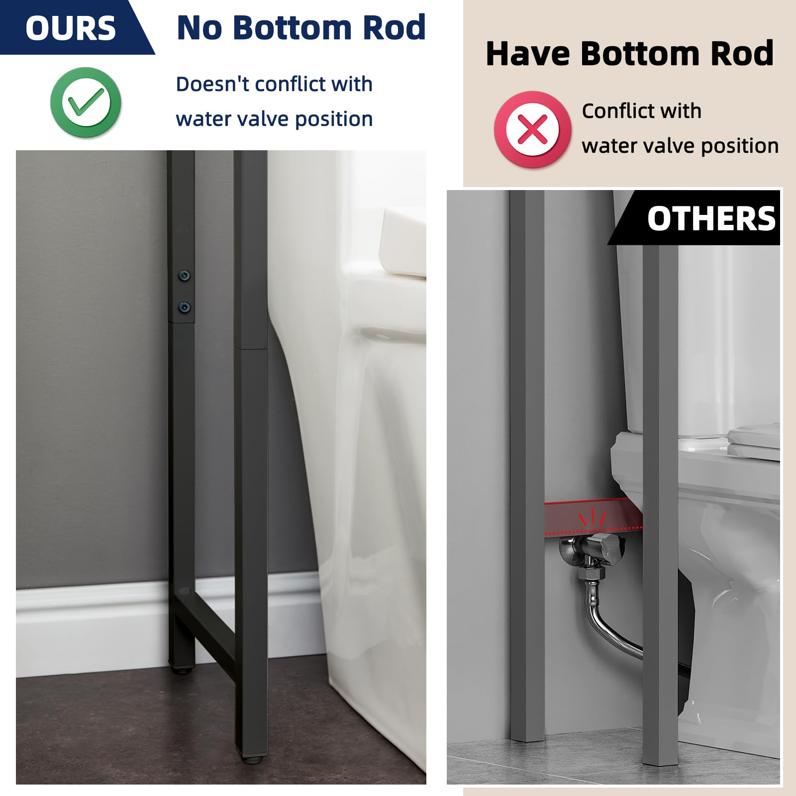 MOHOPE compact design fits small spaces without crowding the bathroom floor.