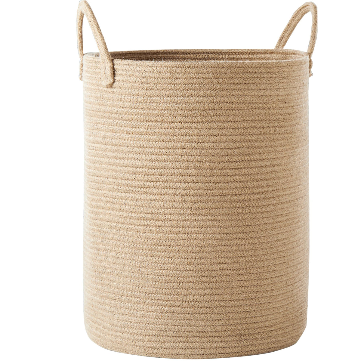 MOJOSCEND 80L laundry hamper with woven texture for organized, clutter-free spaces