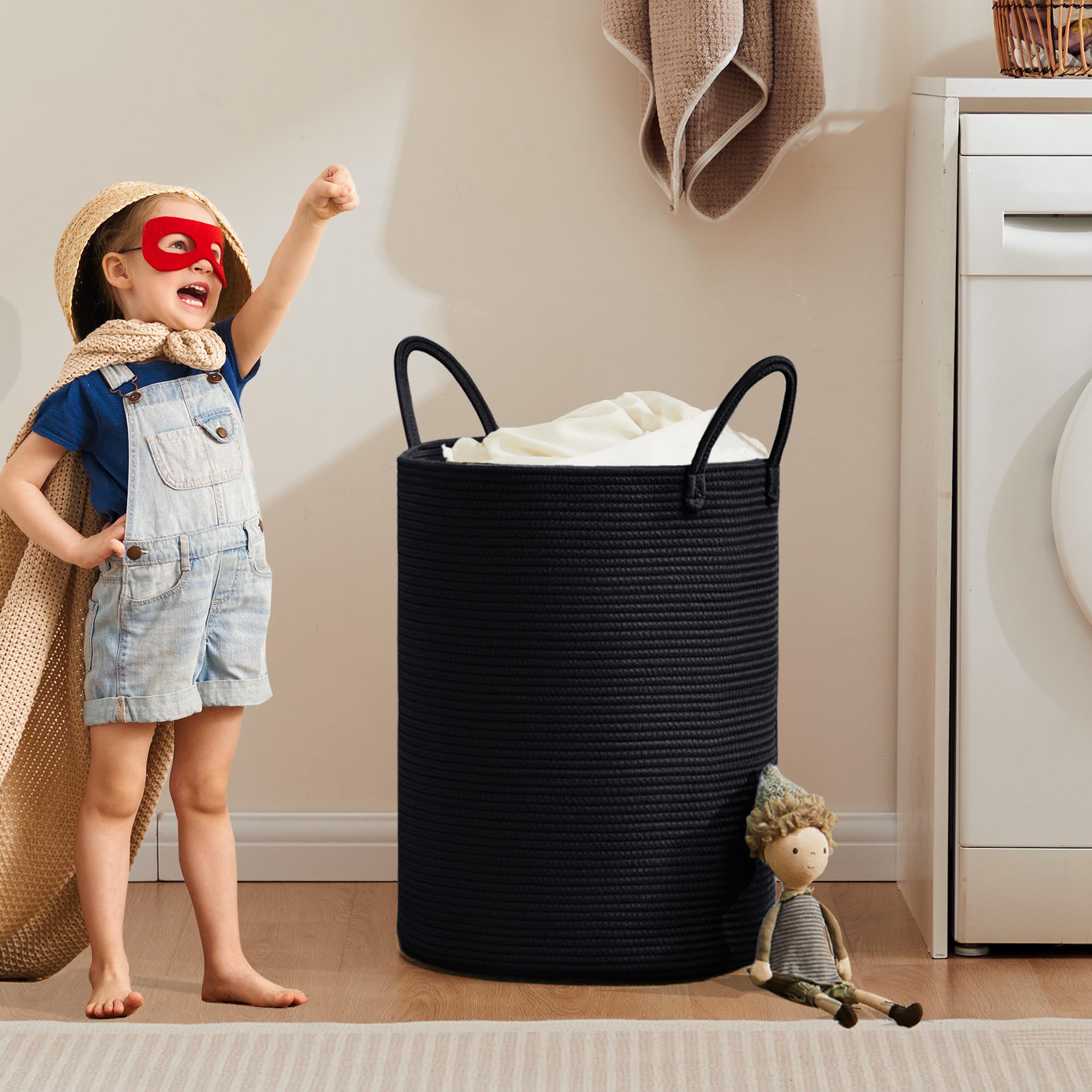 MOJOSCEND durable machine-washable cotton rope for easy cleaning