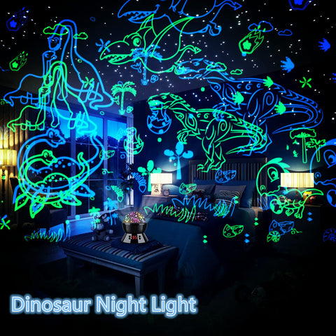 Compact gift idea for boys with dinosaur themed projections