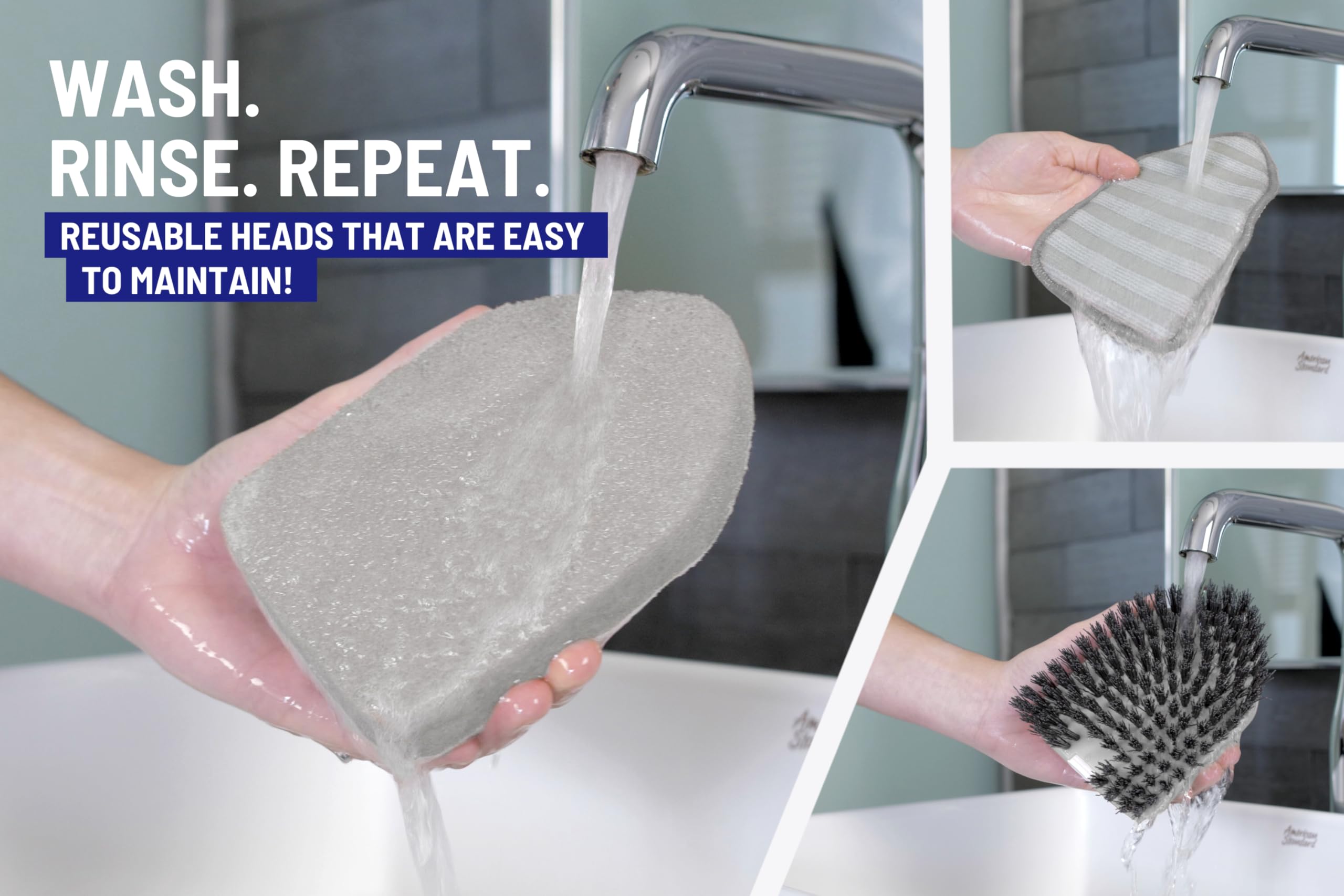 Moku Home multi surface cleaning for bathroom tub tile glass.