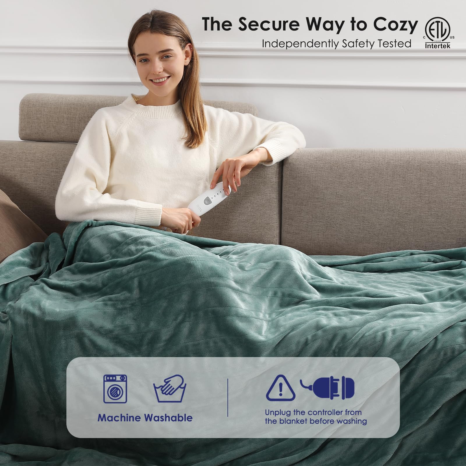 Molatink blanket draped over a sofa for cozy warmth during downtime
