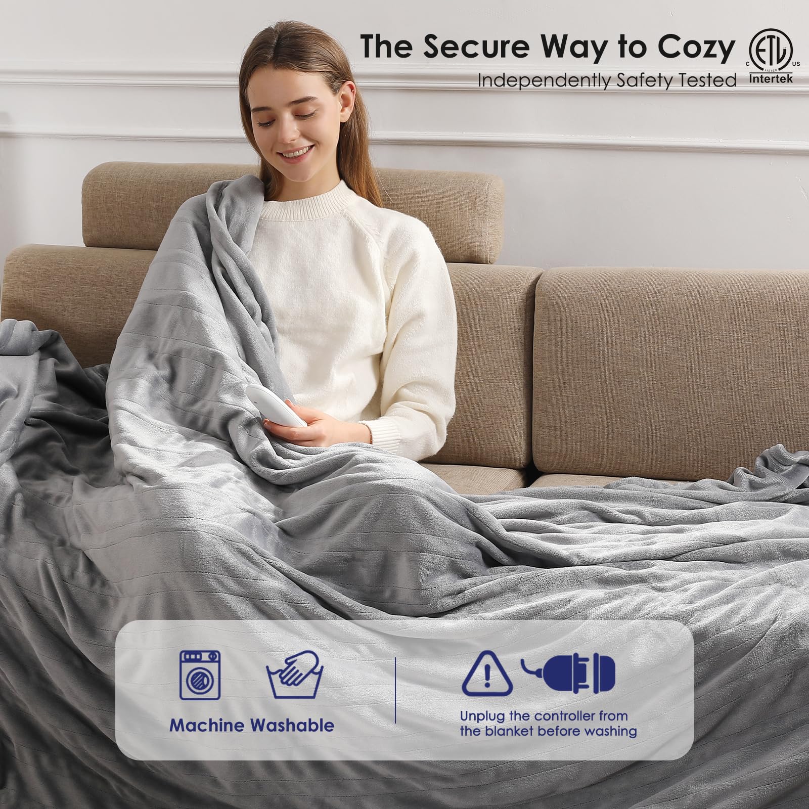 Machine washable Molatink blanket for easy care and longevity.