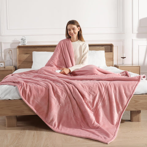 Molatink pink twin blanket gift-ready for winter comfort