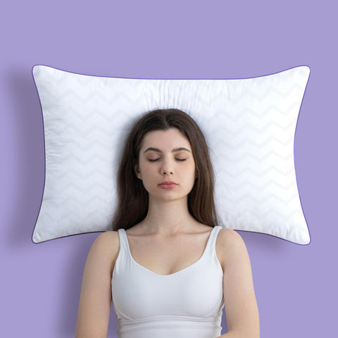 MOLCLCUY bed pillows king size pack 2 side sleeping for neck comfort