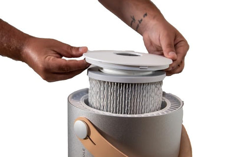 Concept image of Molekule PECO-Filter illustrating pollutant destruction idea.