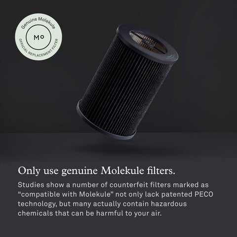 Molekule Tri-Power filter showing PECO and HEPA layers.