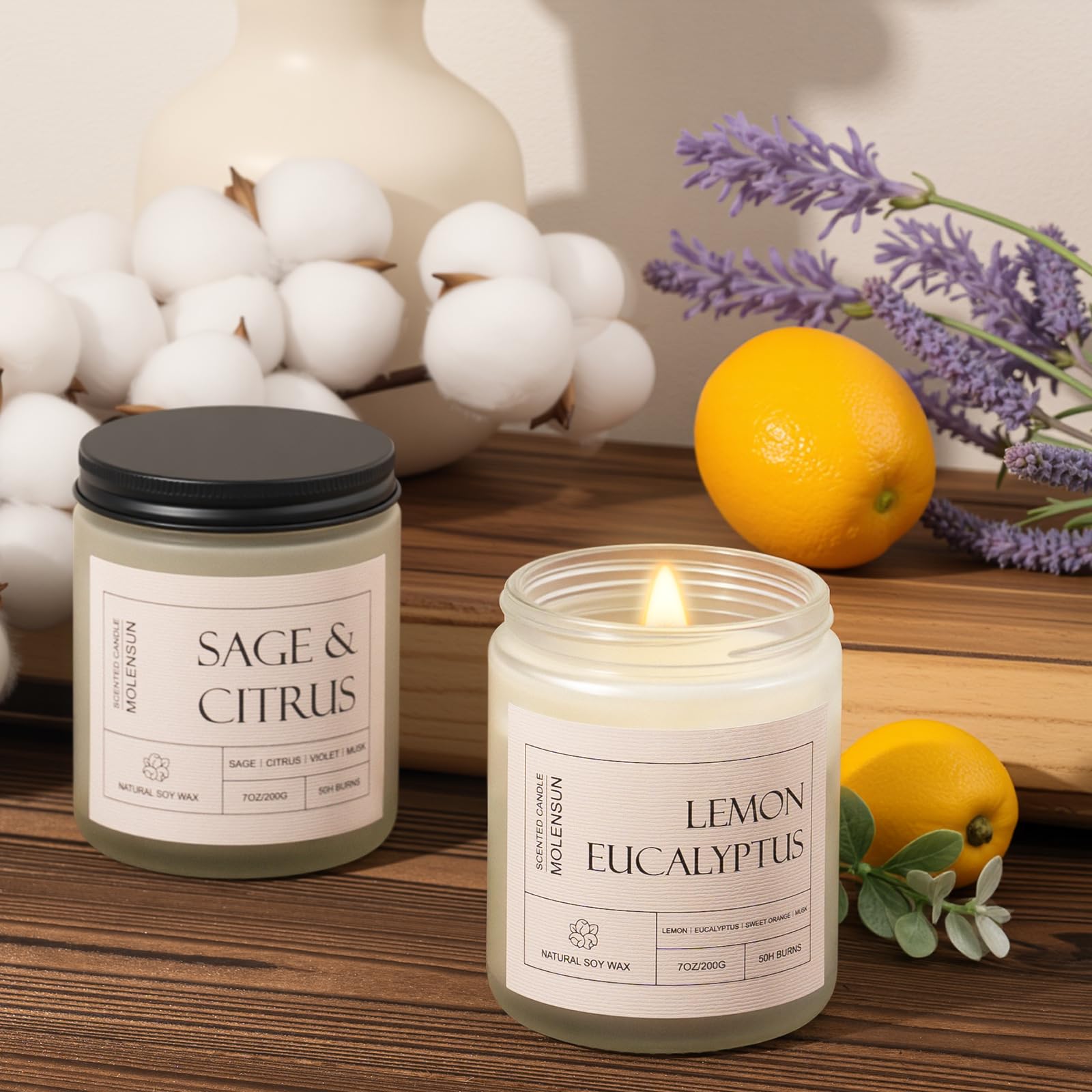 Molensun decorative jar display adds stylish texture to shelves.