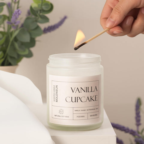 Molensun shelf ambiance with candles enhances home mood and fragrance.