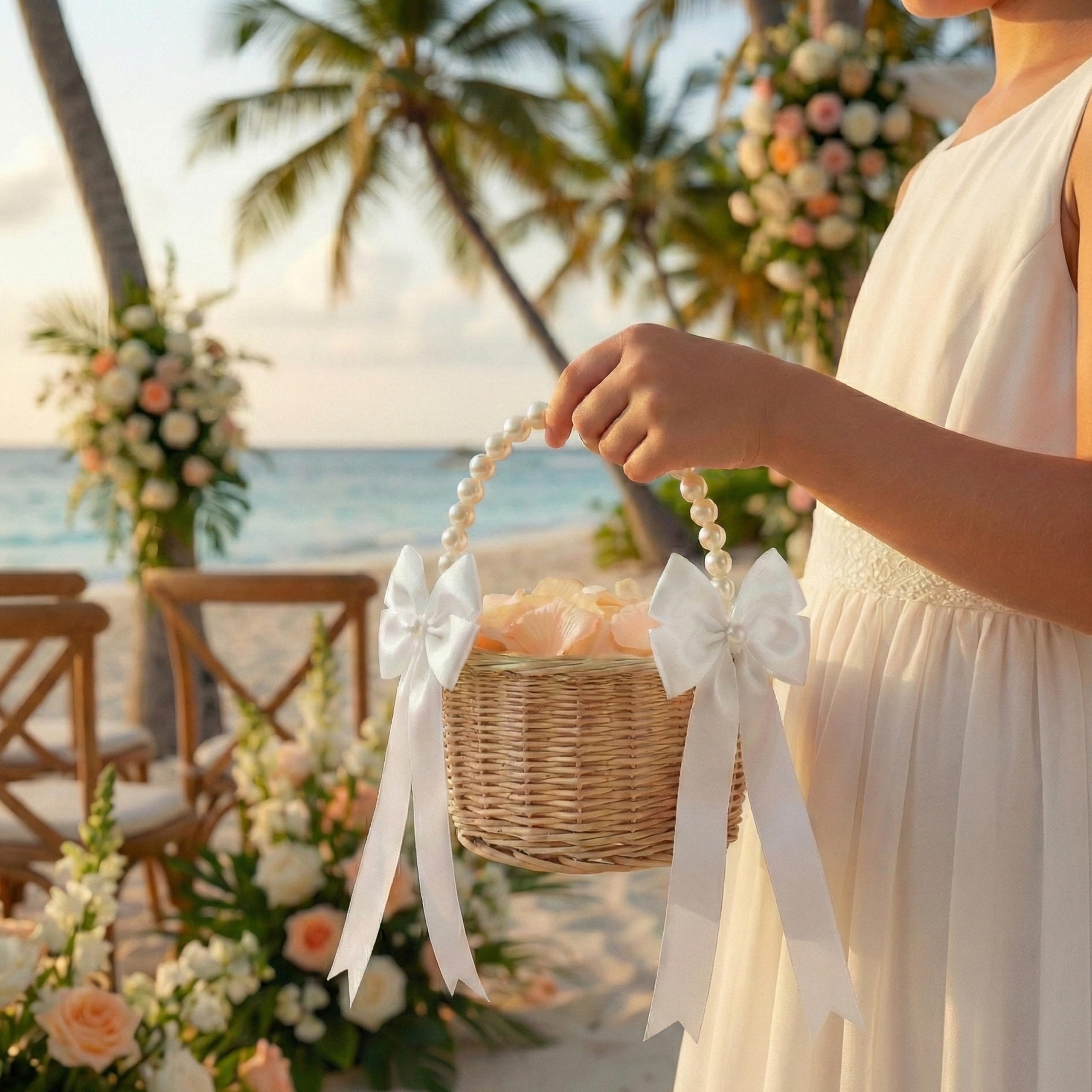 MOLTREX basket suits little hands for a graceful aisle walk.