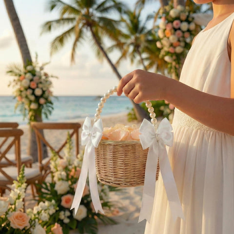MOLTREX basket suits little hands for a graceful aisle walk.