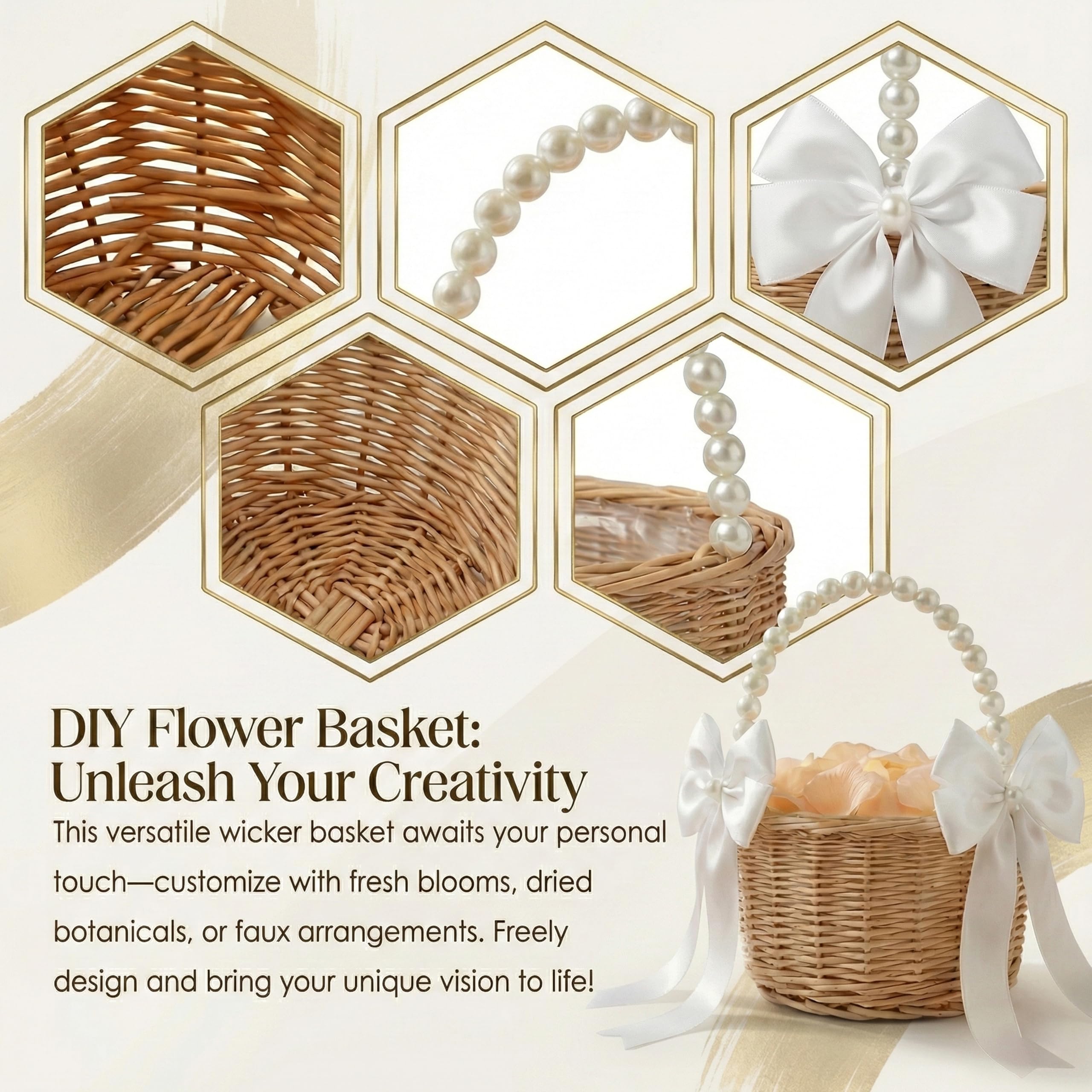 MOLTREX basket ribbon bow detail enhances wedding photography with timeless style.