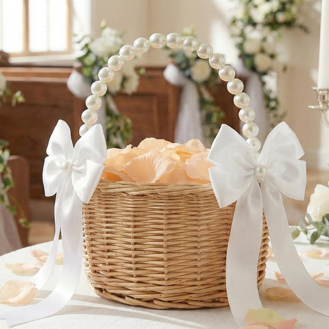 MOLTREX rustic boho basket complements rustic or vintage wedding themes.