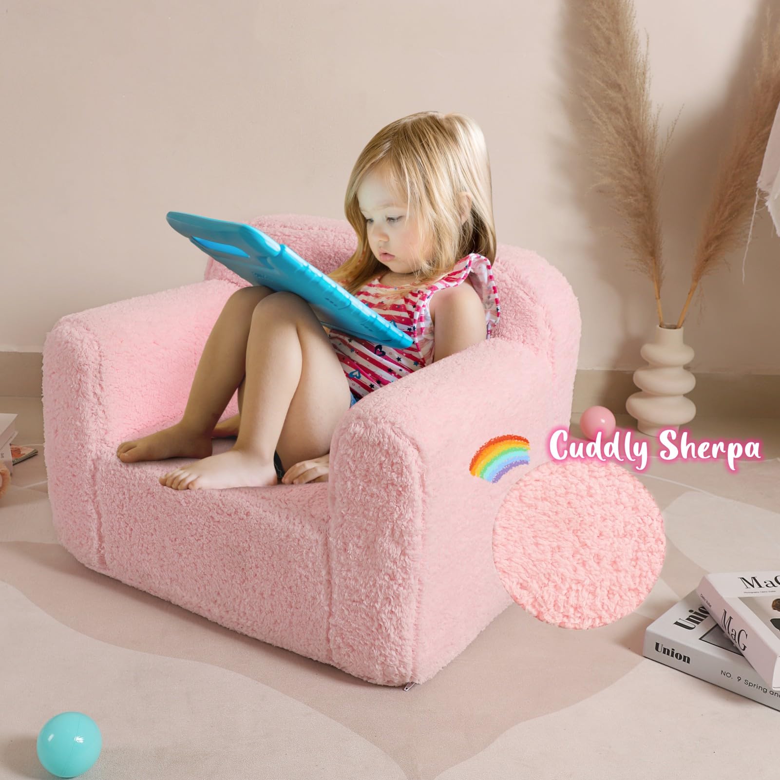 MOMCAYWEX Foam-filled armchair detail emphasizes soft yet supportive seat