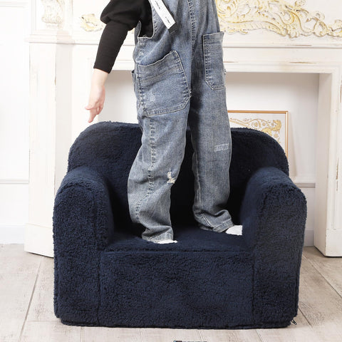 MOMCAYWEX Kids Snuggly-Soft Sherpa Chair foam inside provides support