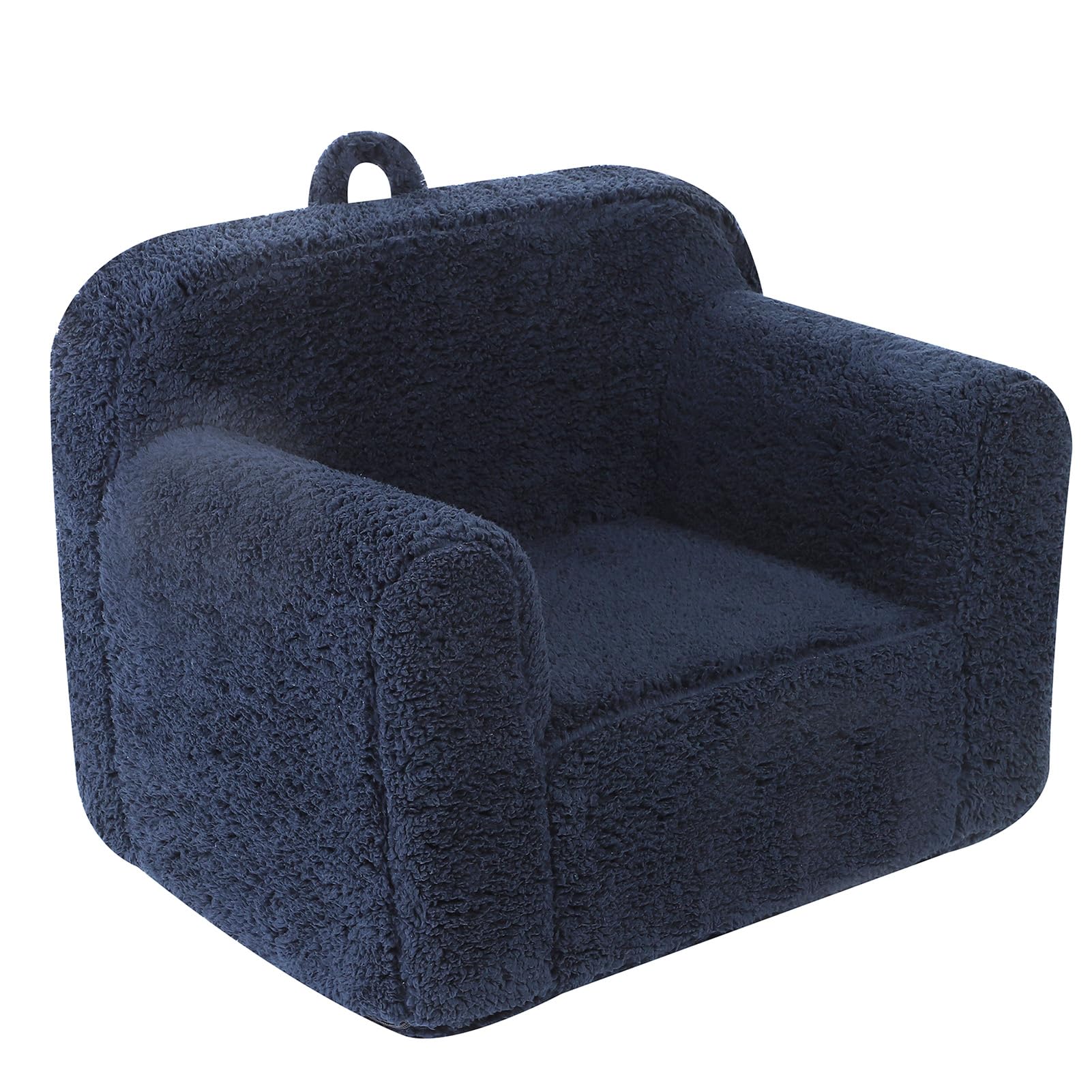 MOMCAYWEX Kids Snuggly-Soft Sherpa Chair front view for cozy reading time