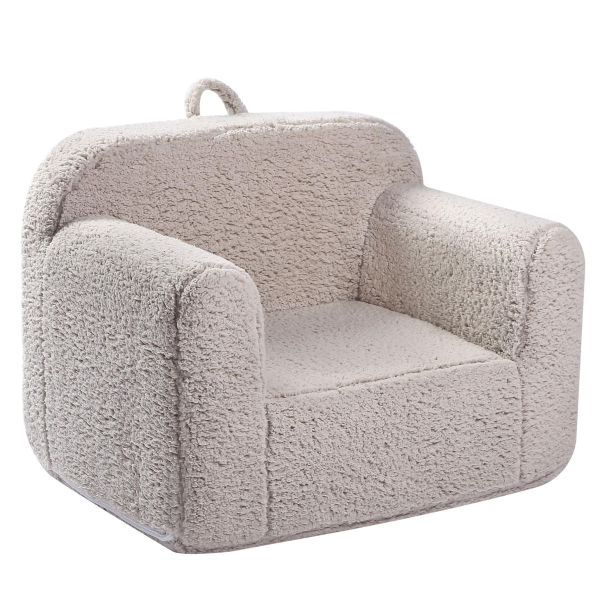 MOMCAYWEX Kids Snuggly-Soft Sherpa Chair front view for cozy reading time