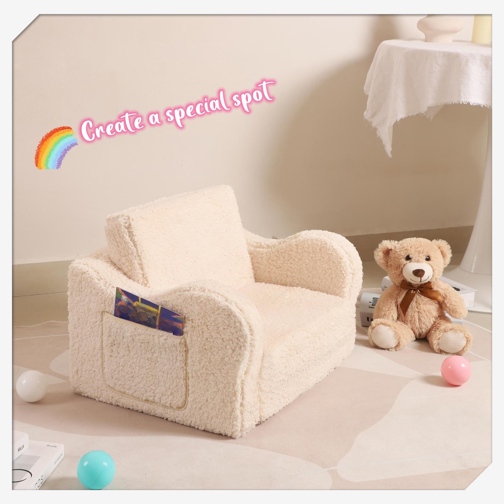 MOMCAYWEX cream finish complements playrooms and bedrooms
