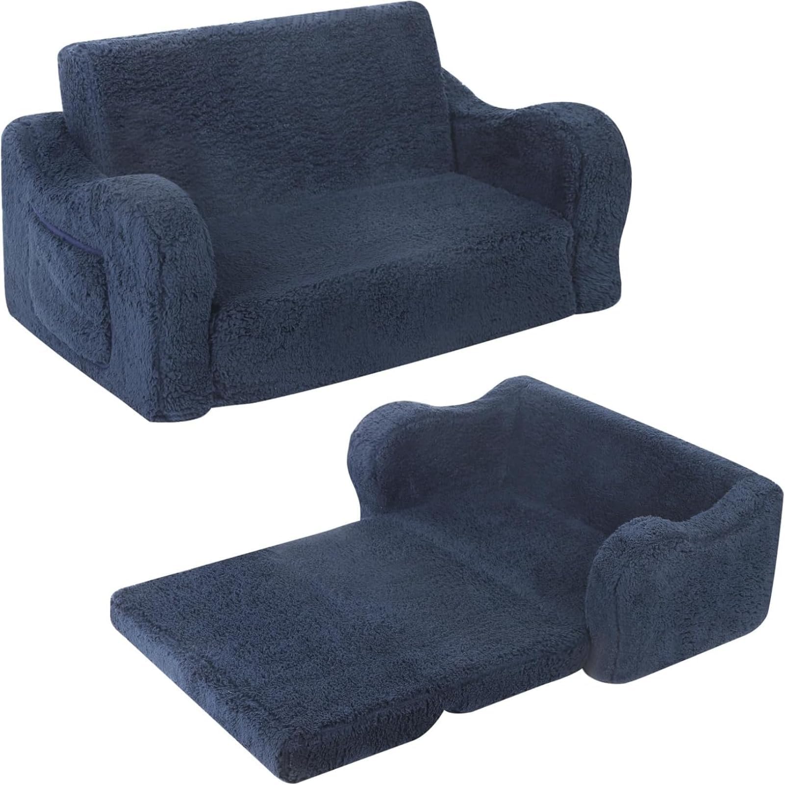 MOMCAYWEX Kids Sofa flip open design creates a cozy reading corner for kids