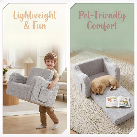 Premium foam cushioning supports posture during reading and play sessions.