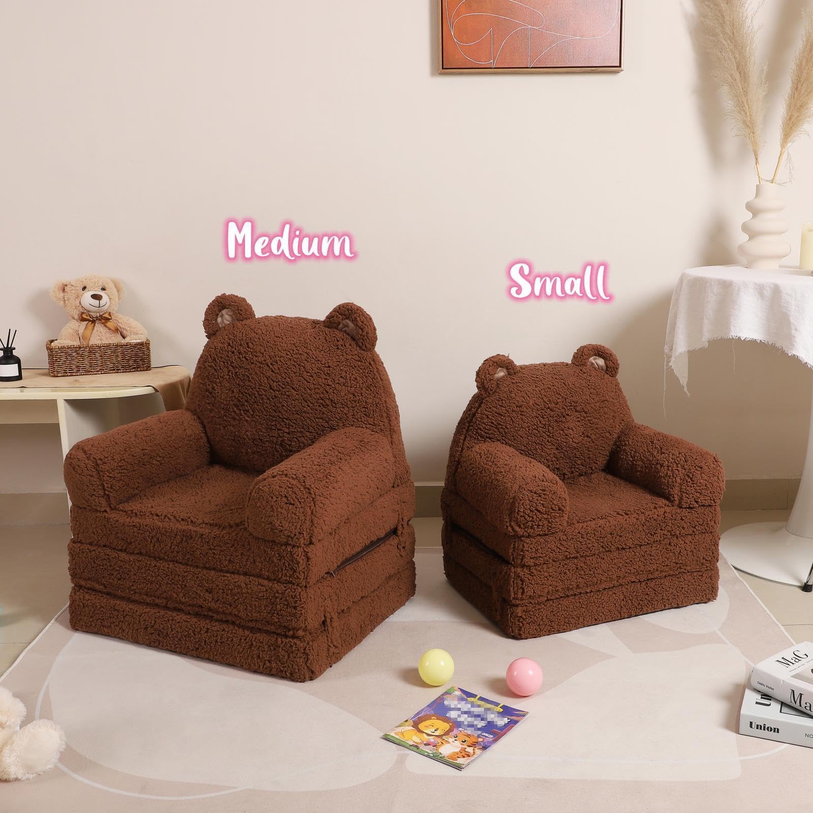 MOMCAYWEX Kids Sofa removable cover being machine-washed for easy care