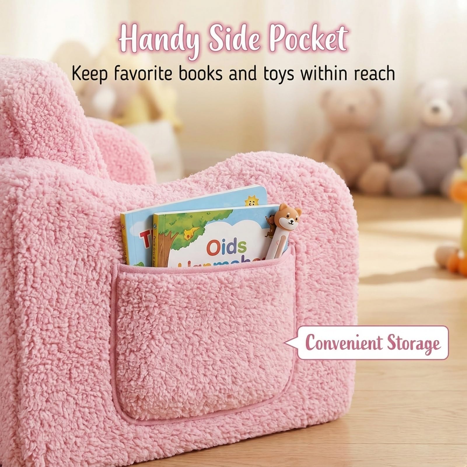 MOMCAYWEX Kids Sofa fits small spaces without sacrificing comfort.