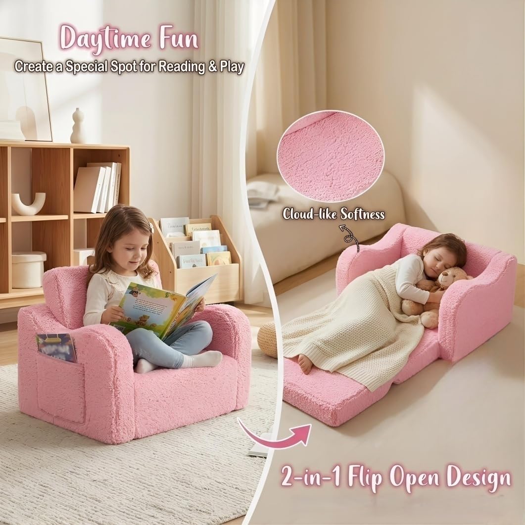 MOMCAYWEX Kids Sofa safety-first build with rounded edges for worry-free play.