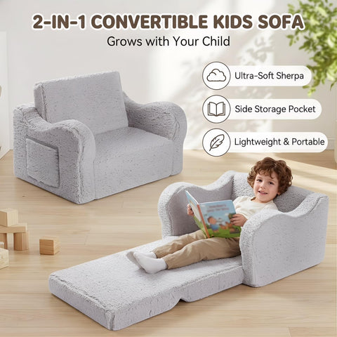 Safety-first MOMCAYWEX sofa with no sharp edges for kids.