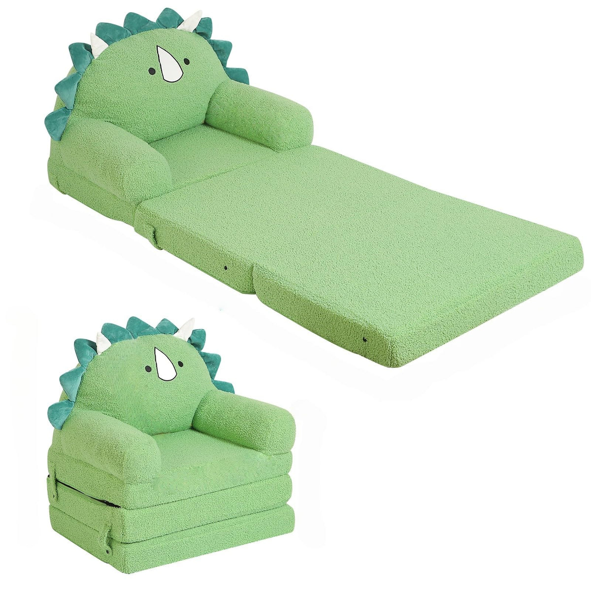 MOMCAYWEX Kids Sofa with sherpa cover for cozy, kid-friendly seating.