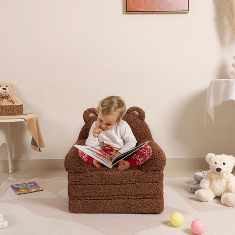 MOMCAYWEX Kids Sofa tri-layer foam top highlighted for plush support